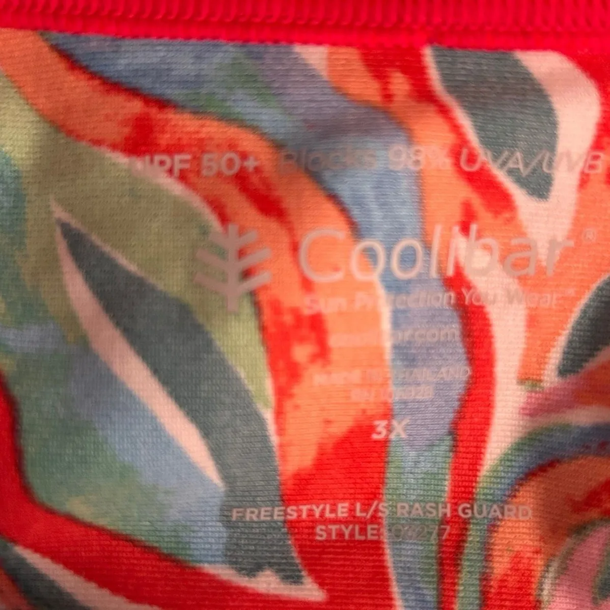 Coolibar Rash‎ Guard 3X Coral Red - Image 9