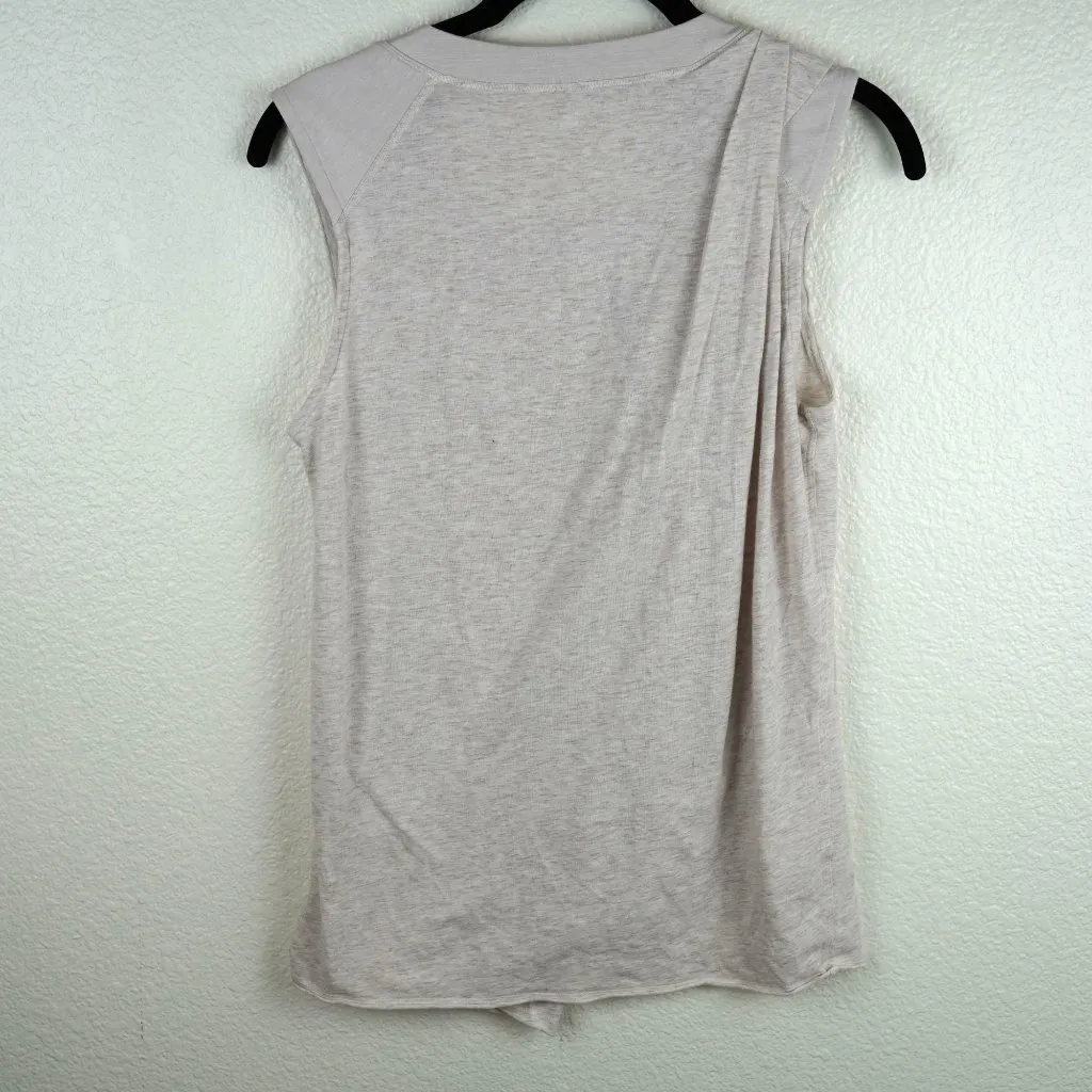 Lululemon Asymmetrical Hem Tank Top To‎ Class Tee In Heathered Dune Size S White - Image 6
