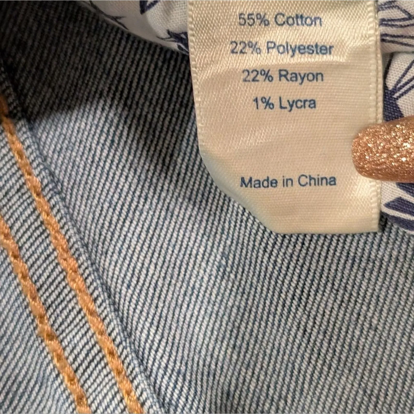 Peoples Liberation Crop Jeans Juniors 9 10 Skinny‎ Leg Star Bling Back Pockets Blue Size 9/10 - Image 6