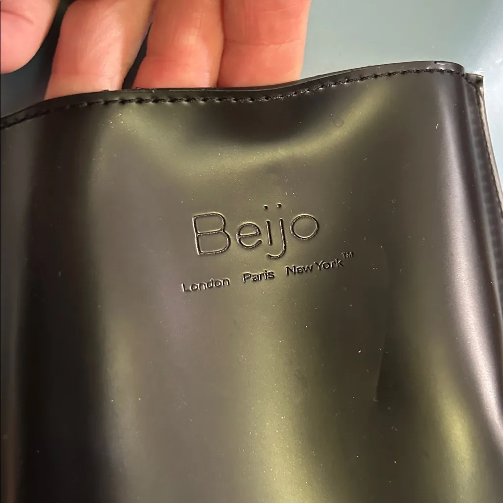 Beijo Pearlized Blue/Black Back Pack Style Purse Blue - Image 15