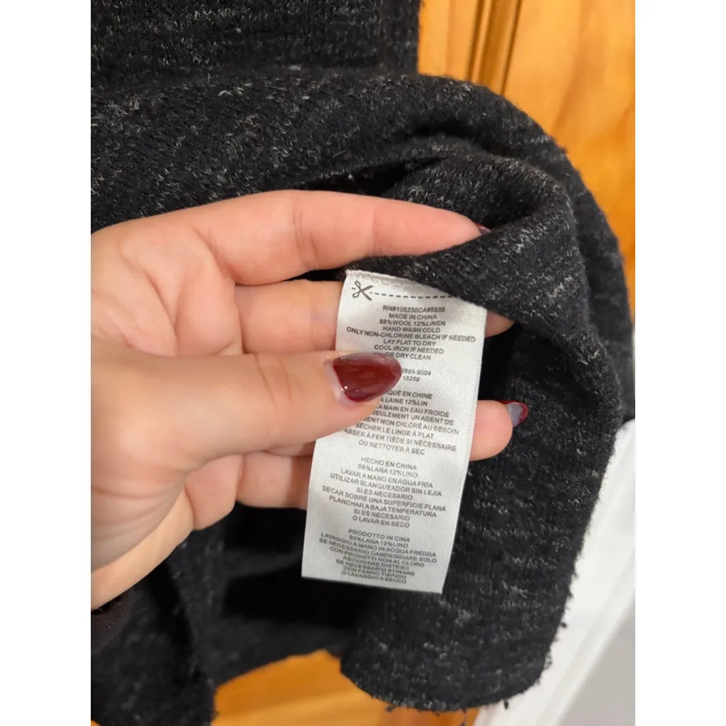 Current/Elliott Wool Blend Cold Shoulder Sweater Black Size 3 (L) – Minimalist - Image 3