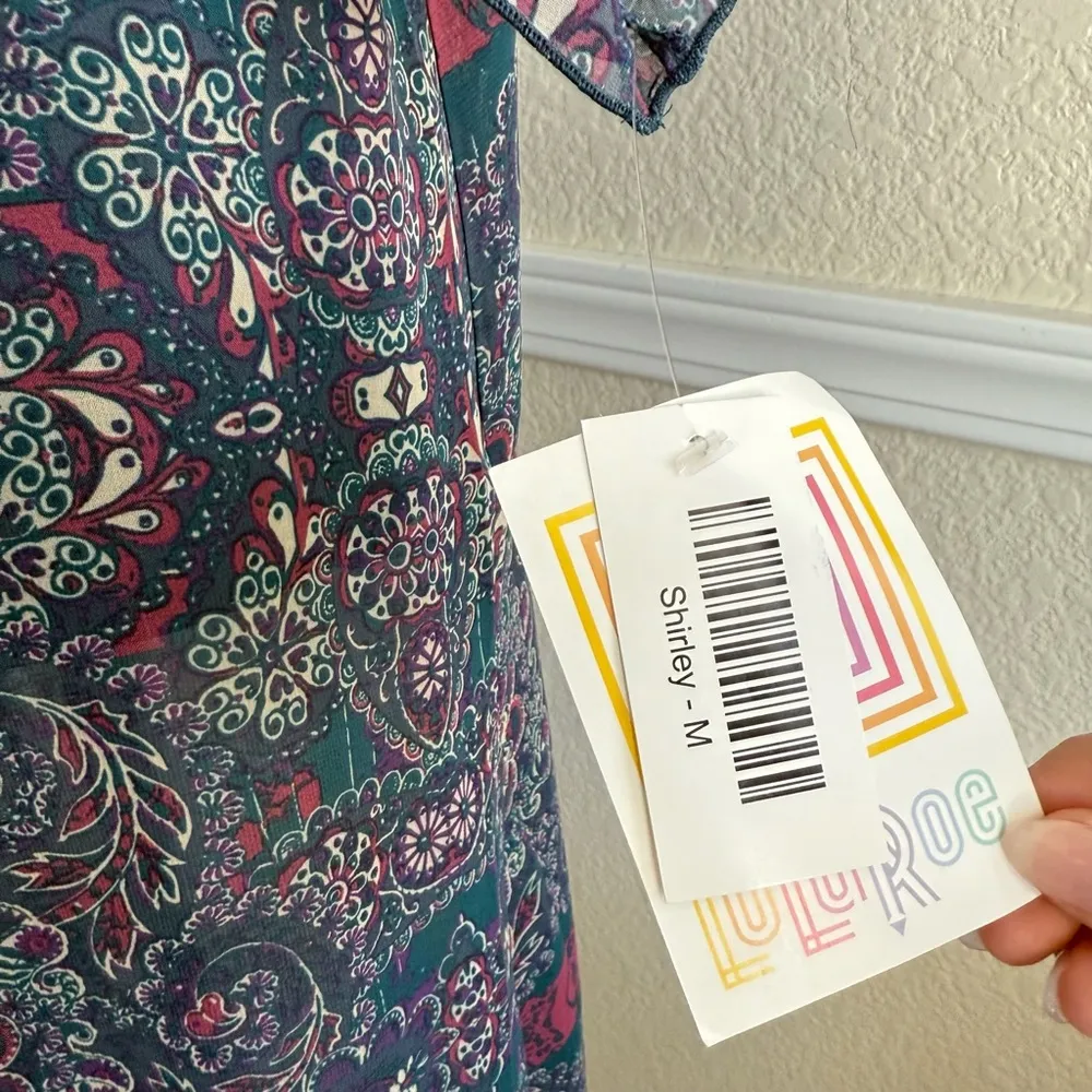 Kimono Boho M Duster Cardigan Festival Hippie Layering Ethnic Paisley Sheer NWT - Image 9