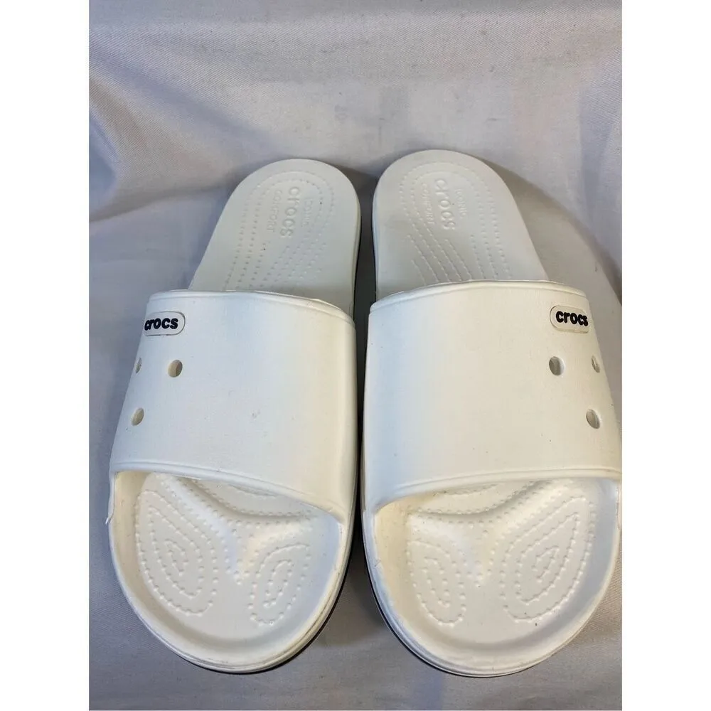 Crocs Crocband Slide Sandals White AVAILABLE SIZES  m8 W 10 - Image 2