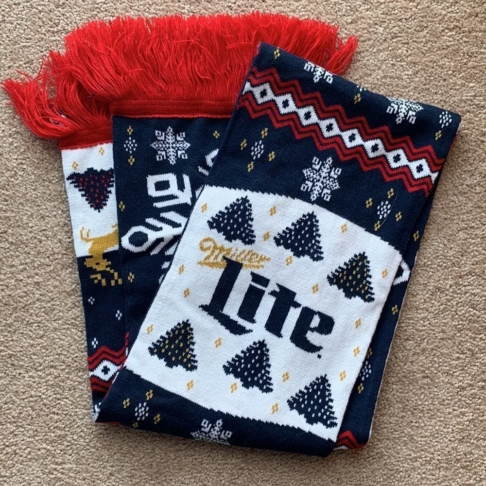 Miller Lite | Miller Lite Christmas winter scarf Blue - Image 3
