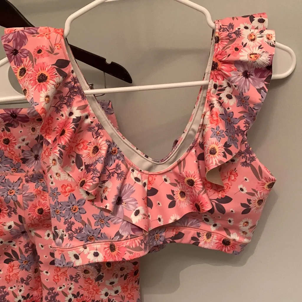 IVL Collective floral leggings size 10, top size 8. Worn twice Pink Size L - Image 11