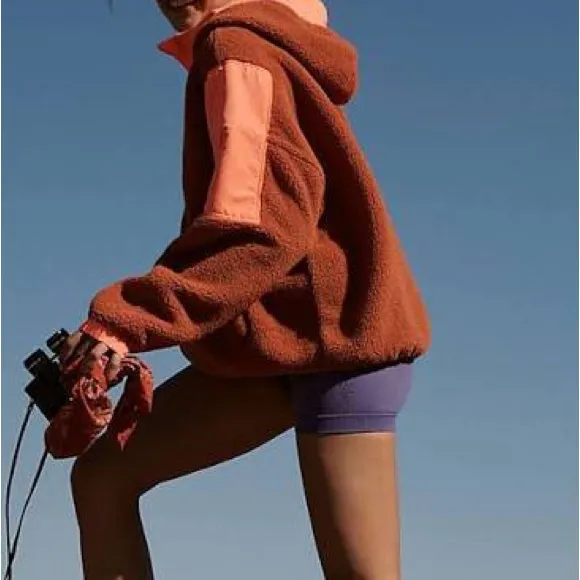 Free People FP Movement Lead the Pack Fleece Pullover Jacket Boho half zip coat - Image 4