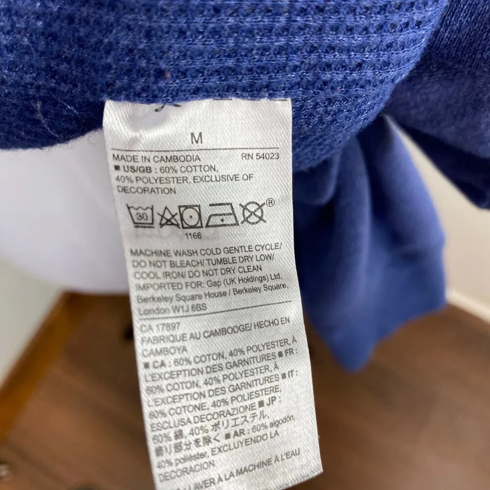 Gap Navy Full Zip Thick Hoodie Rainbow - Image 7