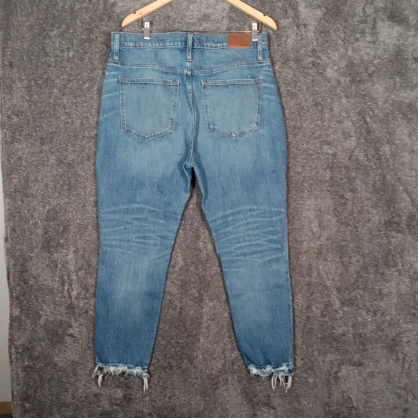 Madewell The High Rise Slim Boyfriend Melbourne Wash Cropped Womens 32 - Image 5
