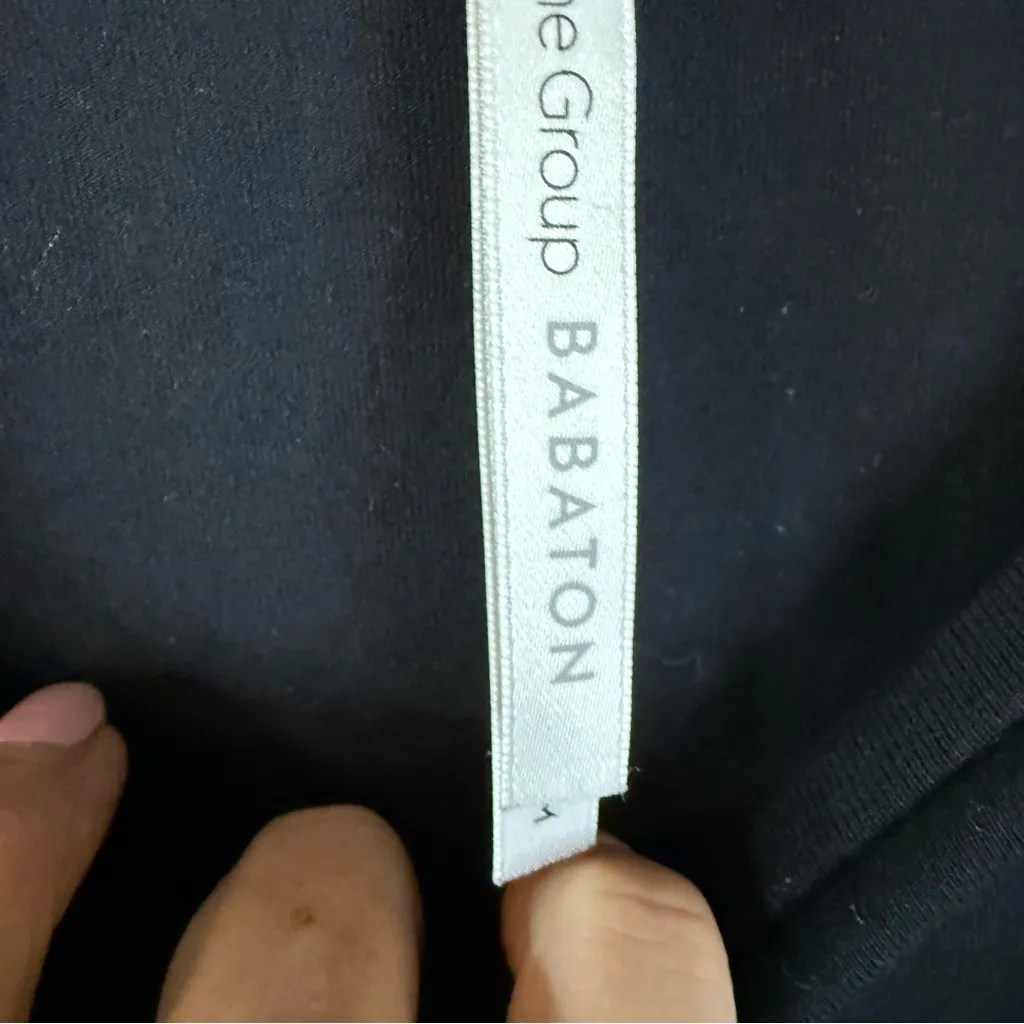 Aritzia Babaton‎ Friedan Jersey Wrap Dress Black Size Medium Office Career Wear - Image 3