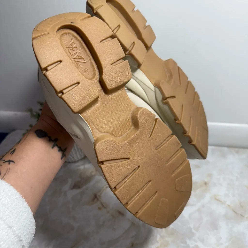 NWT Zara Women's Single Color Running Sneakers‎ 5019 Size 9 Zara Size 40 - Image 7