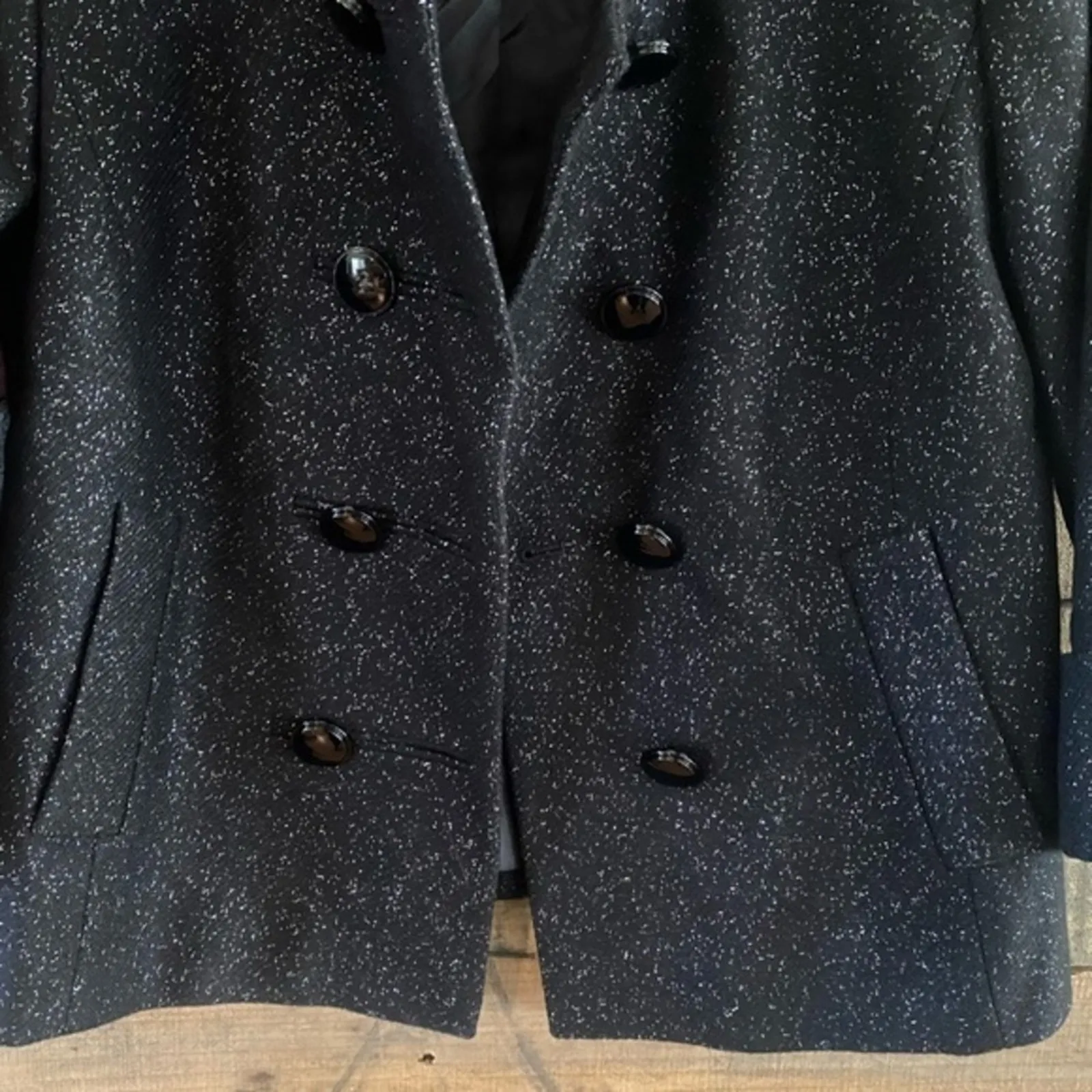 Halogen‎ Black Metallic Jacket Size Small - Image 5