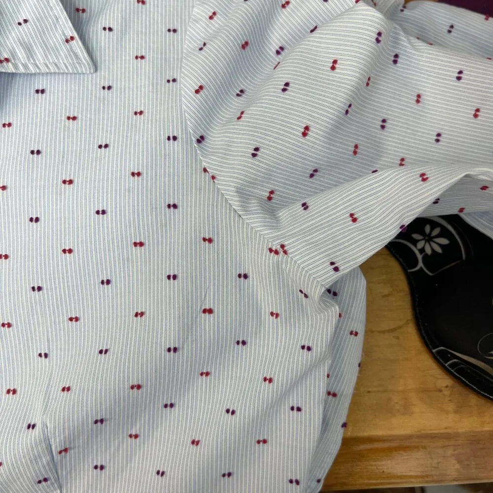 Brooks Brothers Dotted Fabric Shirt 2 Office Career Formal Quiet Luxury Capsule - Image 10