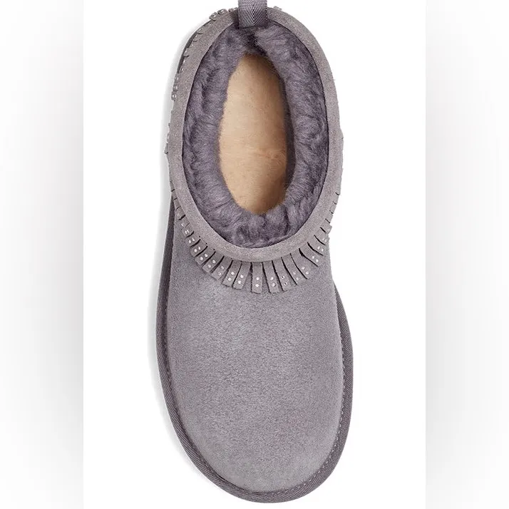 NWT UGG Classic Ultra Mini Fringe Bling Boots Shade - Image 4