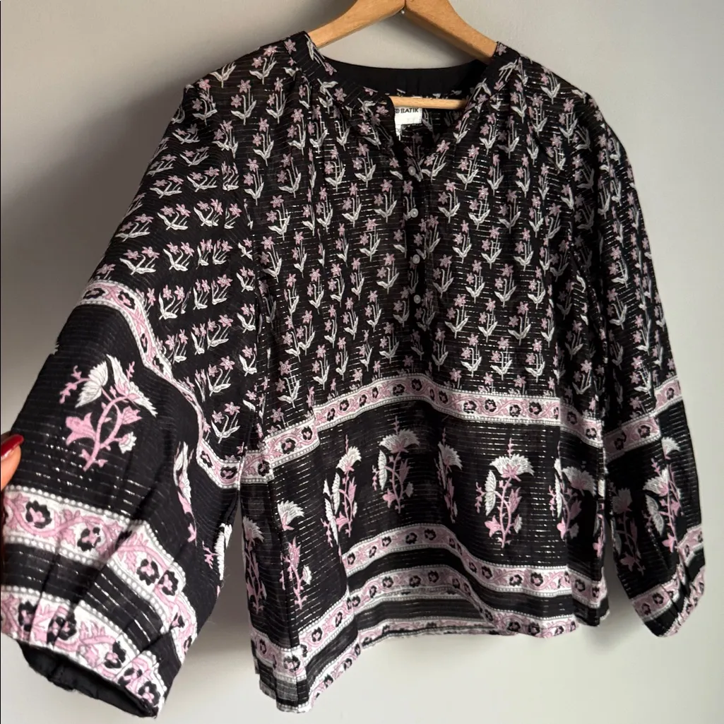 NEW Antik Batik Mandee blouse XS Black - Image 3
