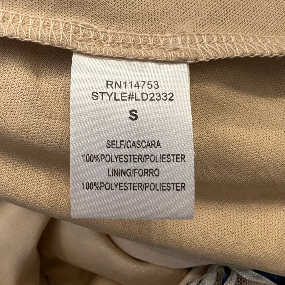 The Clothing Company fit & flare cocktail dress, tan/navy 3-D ribbon, S twee - Image 15