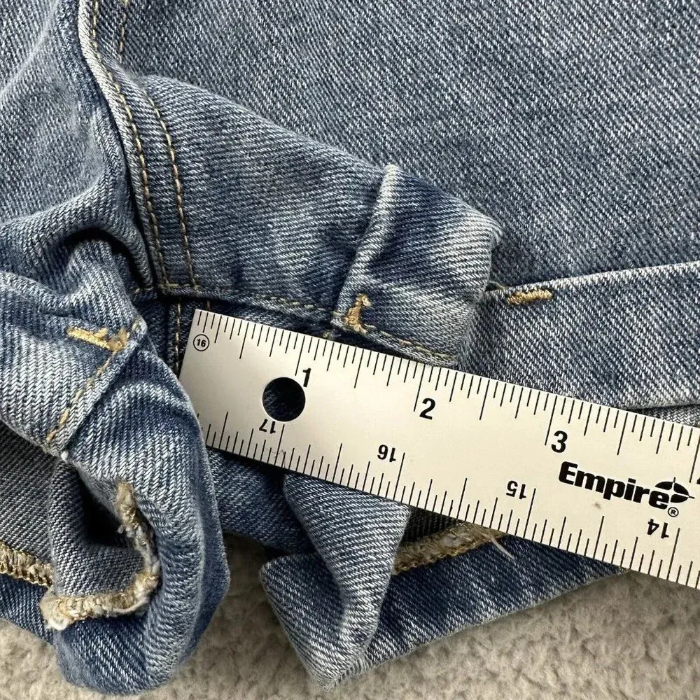 Mom Shorts High‎ Rise Denim Pockets Medium Wash Cuffed 2" Women's Size 25 - Image 8