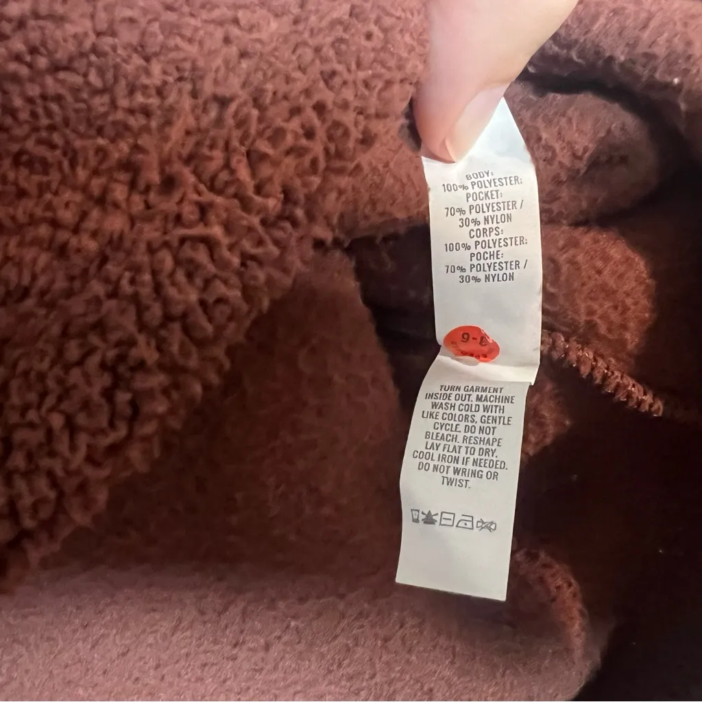 Offline by Aerie Cozy Brown Oversized Sherpa 1/2 Zip Pullover Fleece Sweatshirt - Image 8