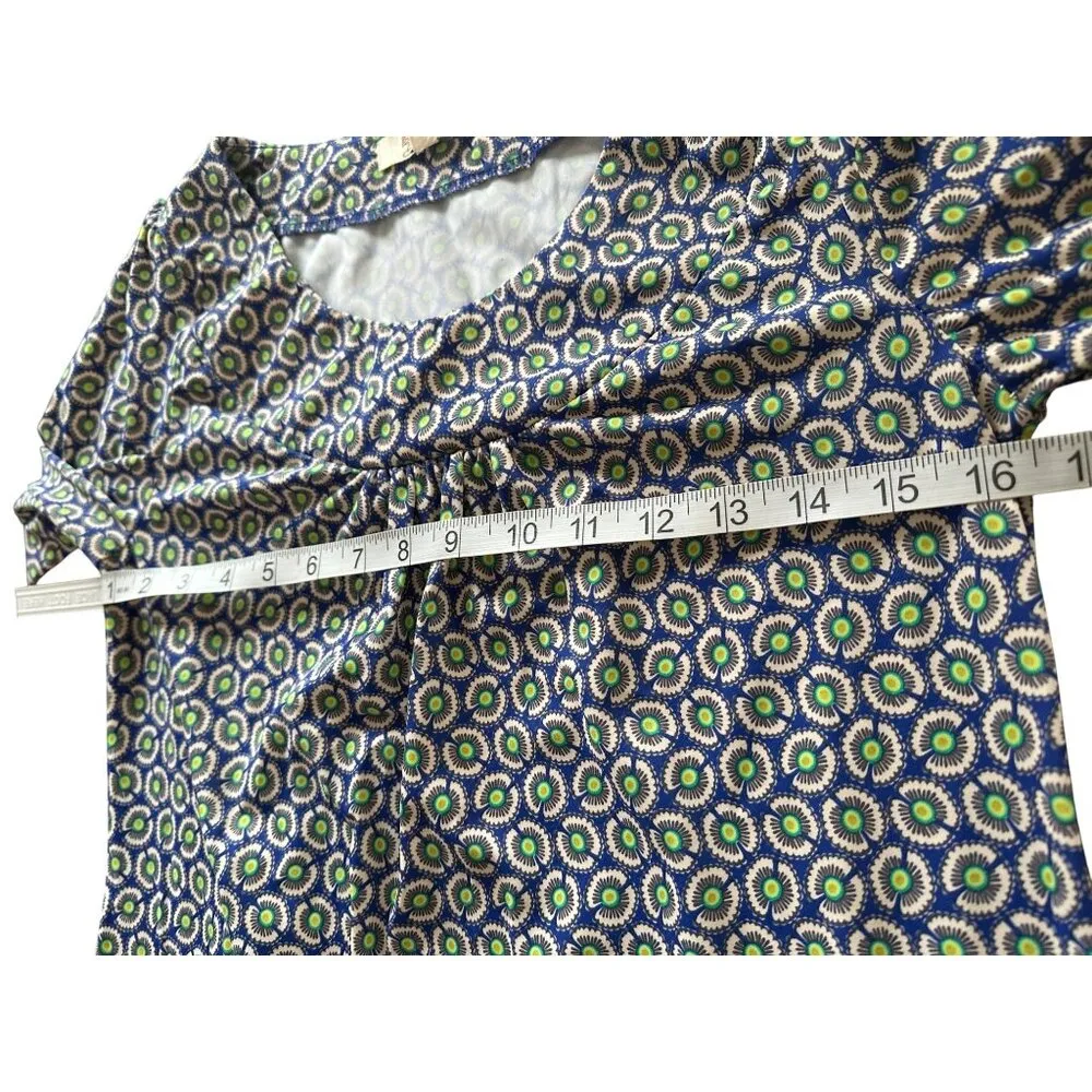 Anthropologie Aryeh Medium Horseshoe Neck 3/4 Bell Sleeve Shift Dress Bohemian - Image 4