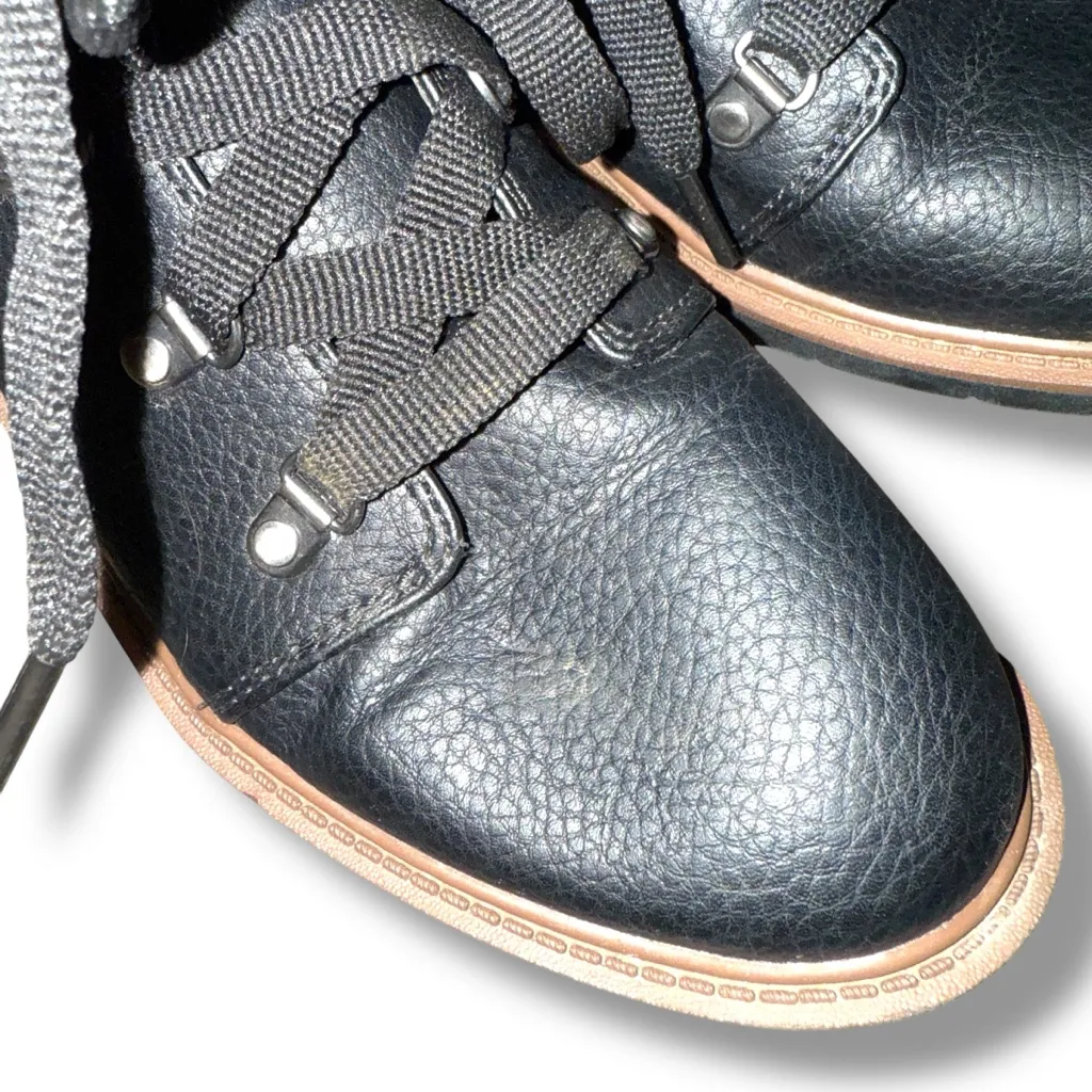 Dr. Scholl's Women's Love To Ankle Black Faux‎ Leather Shearling Booties Sz 8 - Image 7