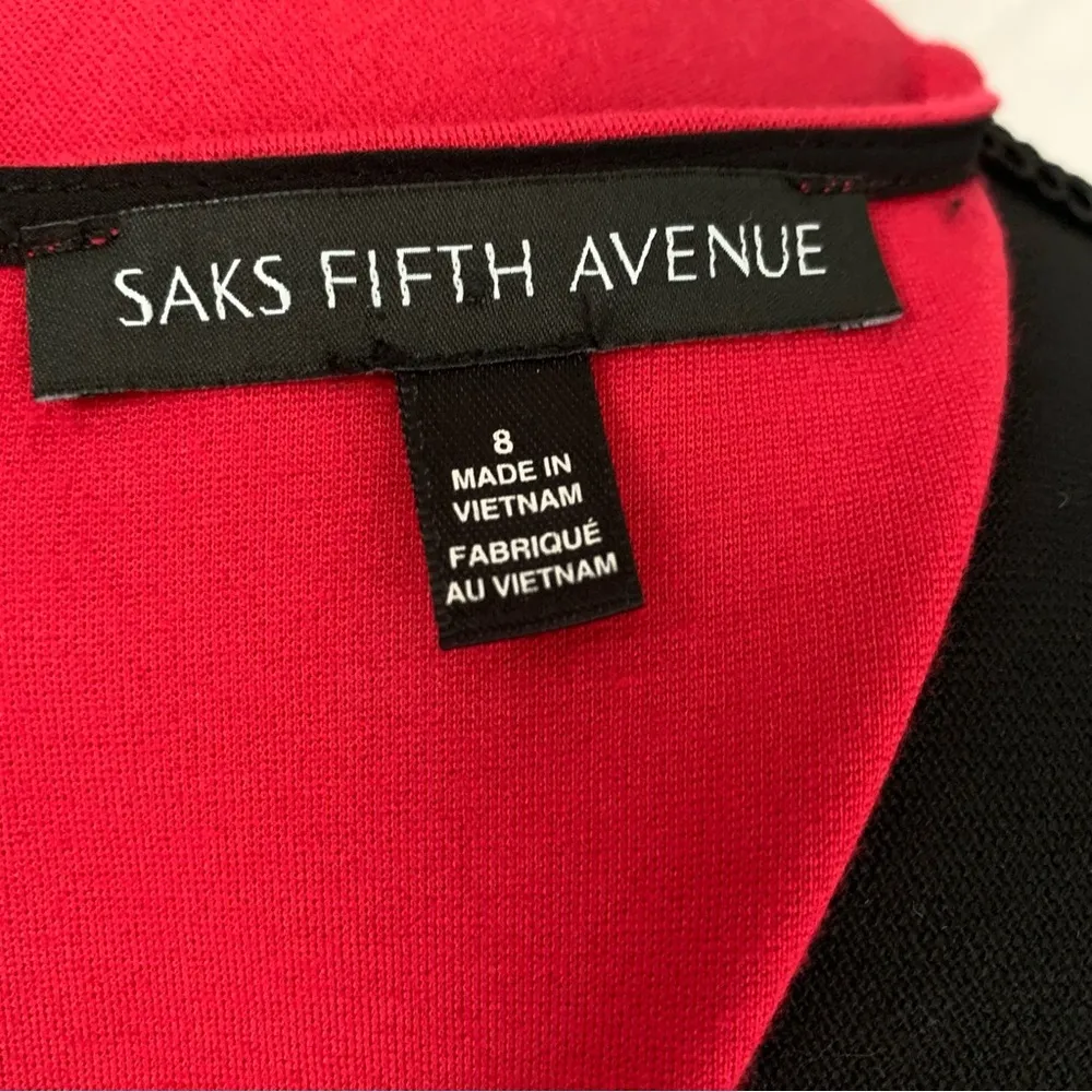 SAKS FIFTH AVENUE KNIT DRESS Sz: 8 - Image 3