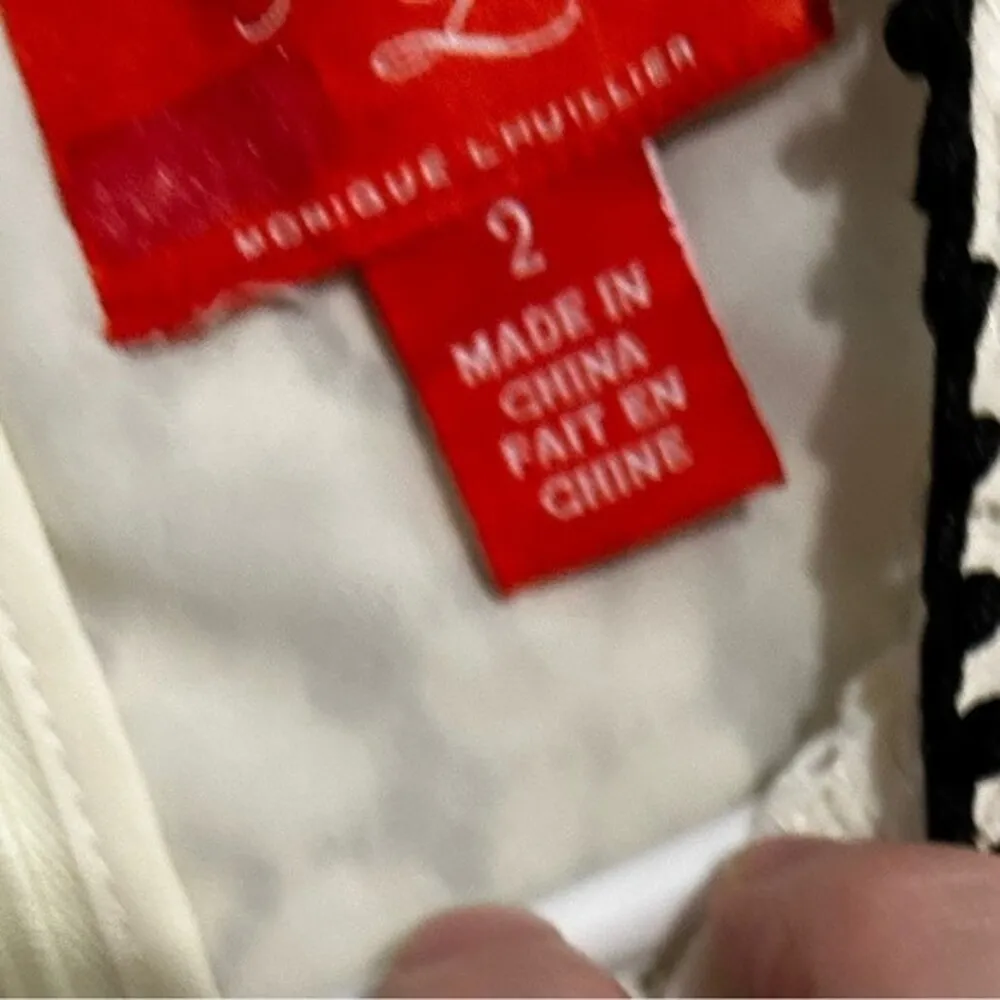 ML MONIQUE LHUILLIER Ivory Lace A-Line Dress Size 2 - Image 5