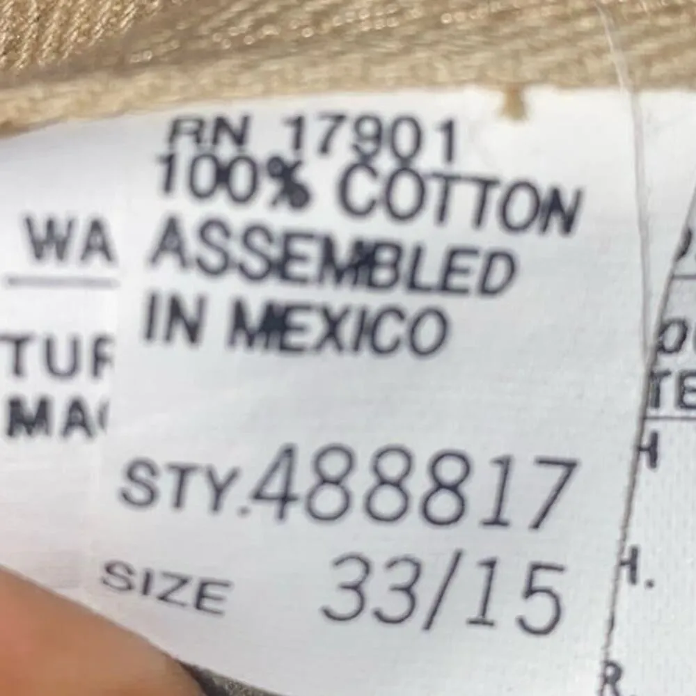 Rocky Mountain Vintage Khaki Tan Straight Leg Pleated High Rise Pants Size 33 - Image 7