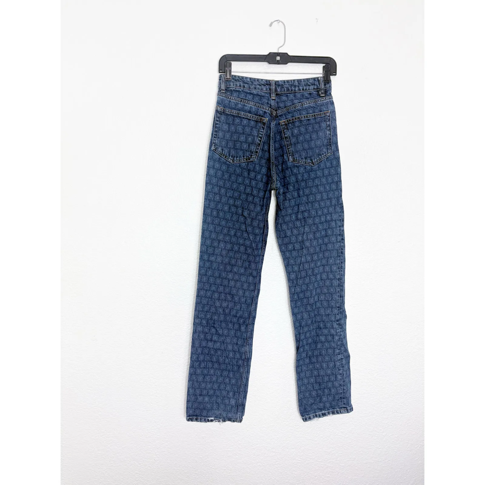 Reformation Cynthia Geometric Straight-Leg Jeans Size 26 High Rise Graphic - Image 15