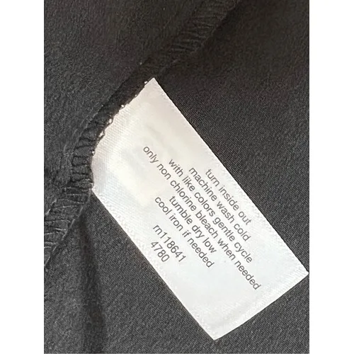 Lane Bryant Black Asymmetrical Neck Polka Dot Flowy Blouse 24 Slinky Sheer Danty - Image 8