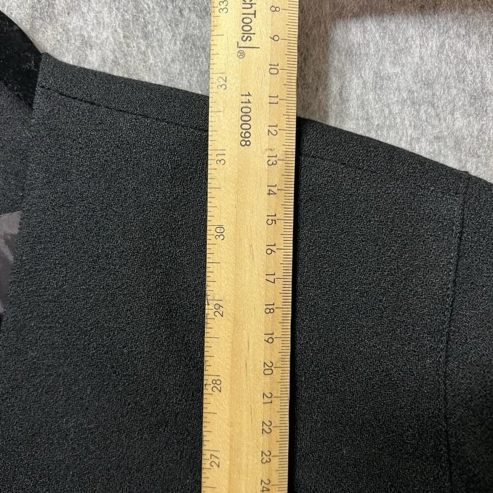 The Irish Secret Vintage Wool Blazer 12 Black Double‎ Breasted Shoulder Pads - Image 3