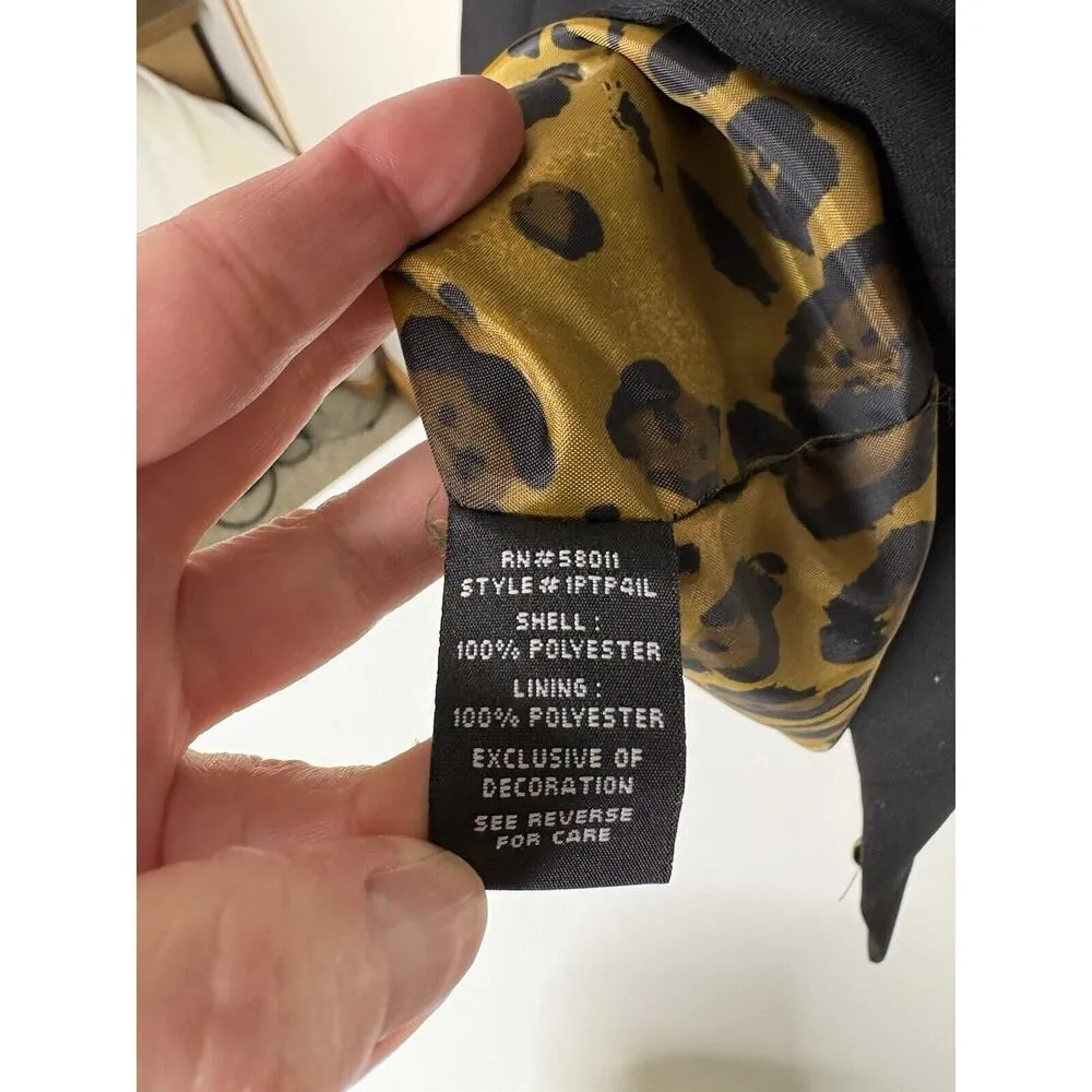 JAX Black Sheath Dress Womens Size 8 Black Scalloped Neck Cap Sleeve Lined - Image 9