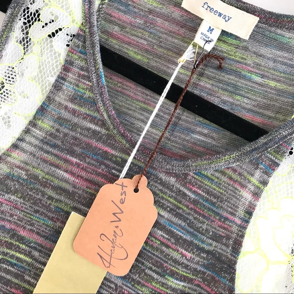 🆕 NWT Freeway Lace-Trimmed Tank - Image 3