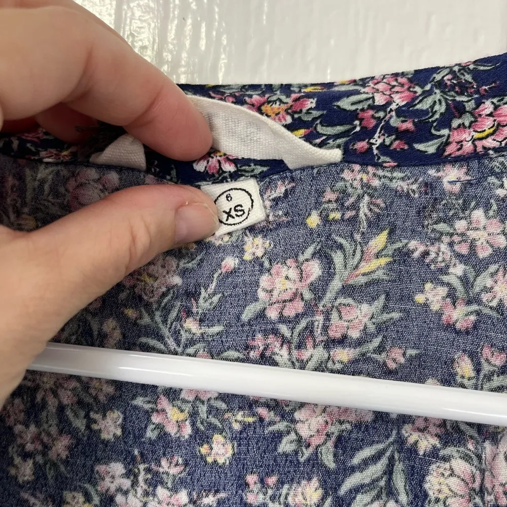 Rolla’s wildflower Deliah Tie Blouse size XS Blue - Image 6