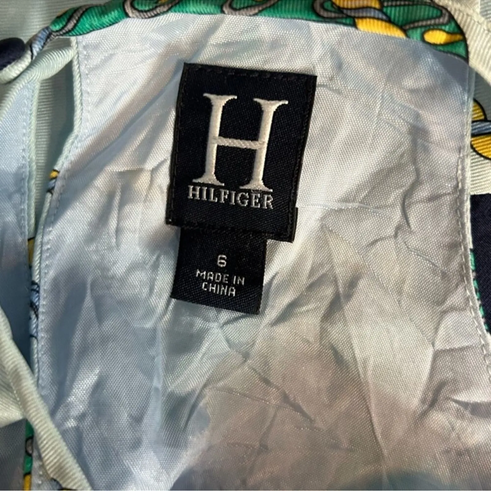 Tommy Hilfiger Collection Silk Nautical Halter Midi Dress Size 6 - Image 9