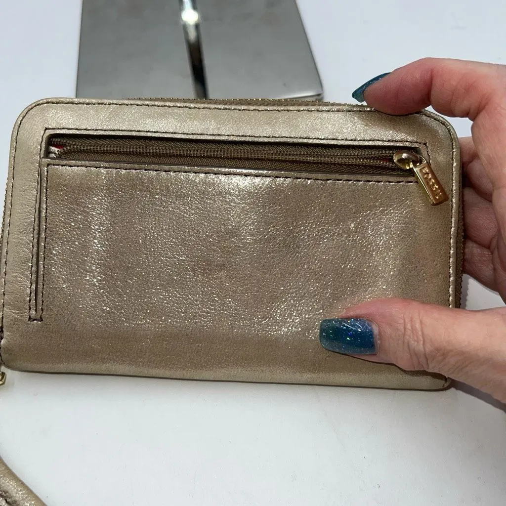 Fossil‎ Gold Zip Around Wallet/Wristlet - Image 7