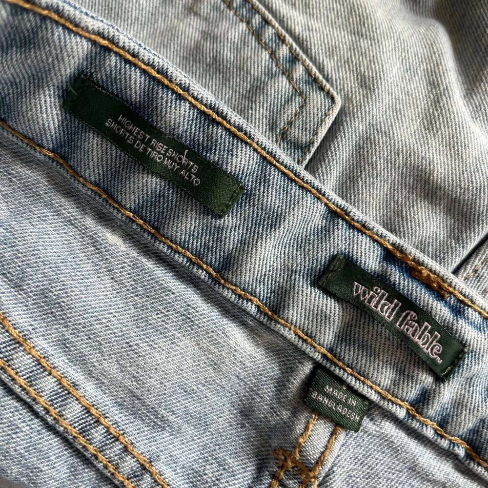 Wild Fable Button Fly Highest Rise Shorts - Size 6 - Image 5