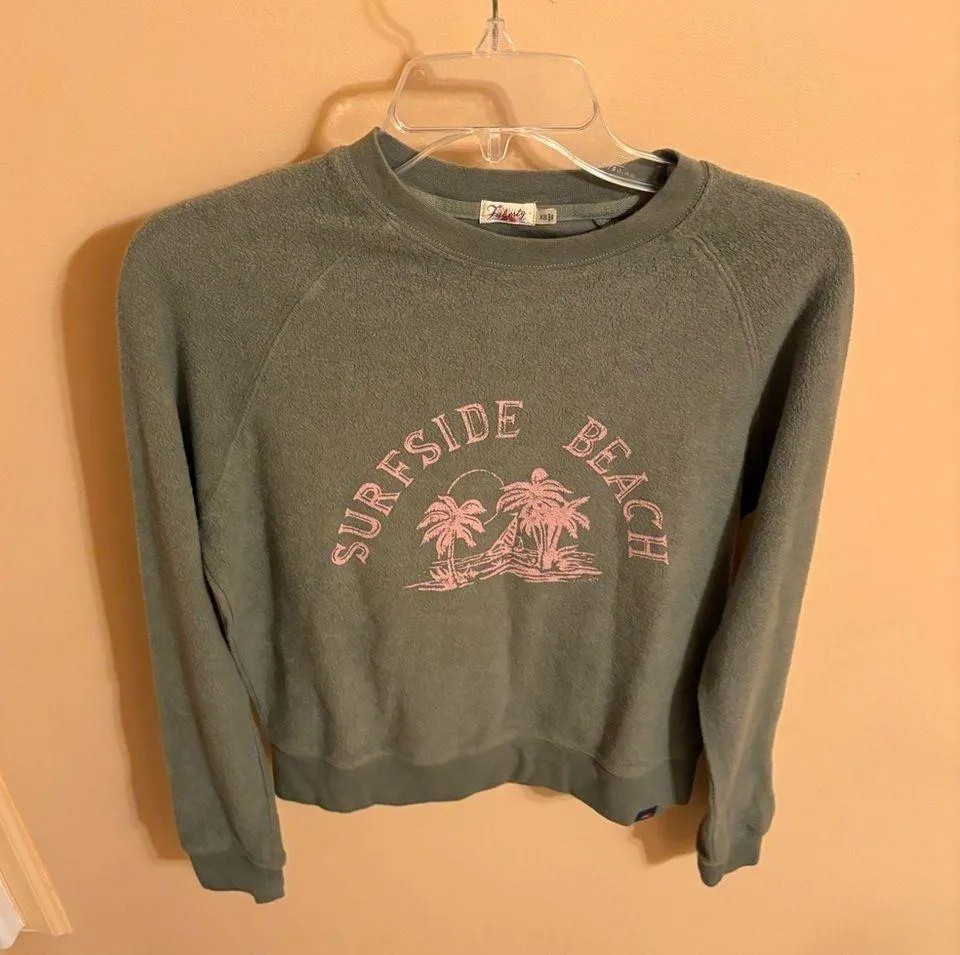 Beach Fleece Crew in Sea Spray - Image 2