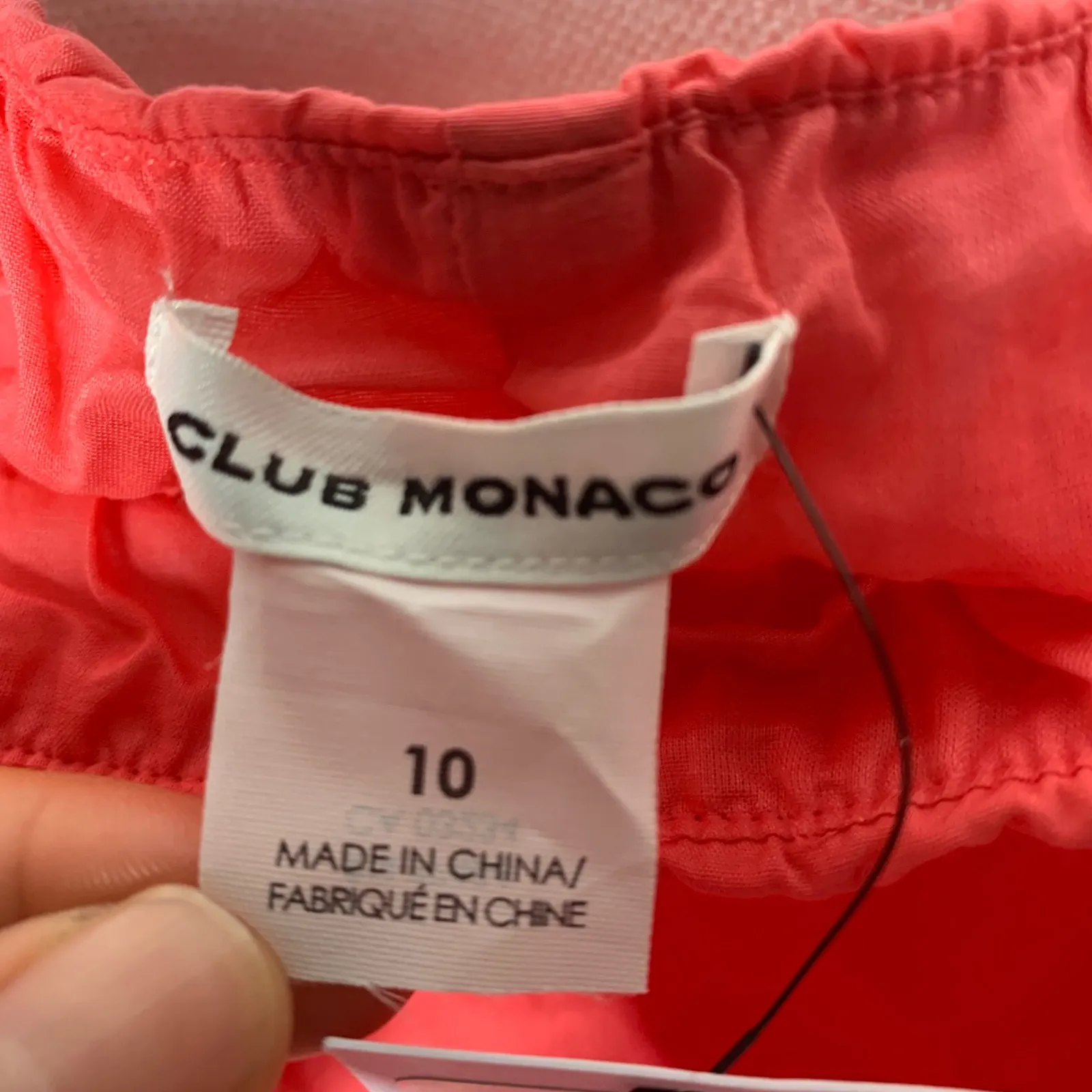 Club Monaco off the shoulder sheath mini  orange dress size 10 office‎ party - Image 5