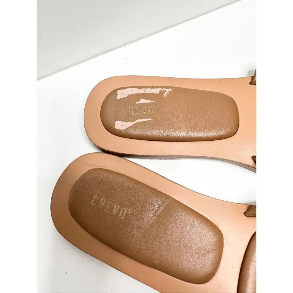 Crevo Sandals Womens Size 12 Brown Leather Slip‎ On Slides - Image 6