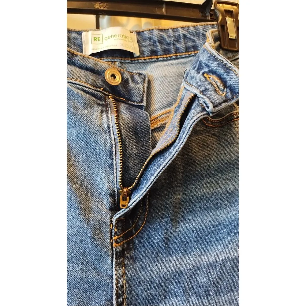 Re generation Distressed blue stretchy jeans size 1/25 cotton 99% - Image 4