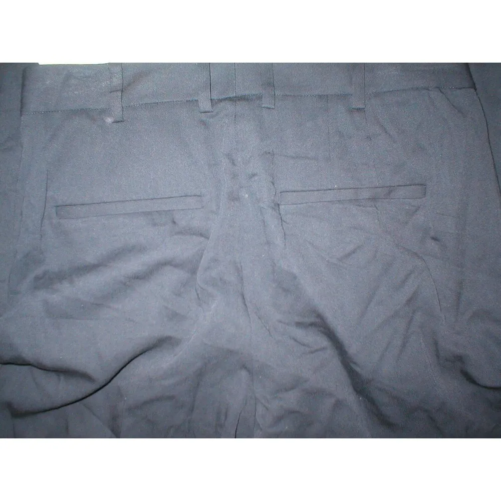 New Womens Black Navy Blue Designer Elie Tahari Linen Pants 28 X 25.5 Crop Capri - Image 3