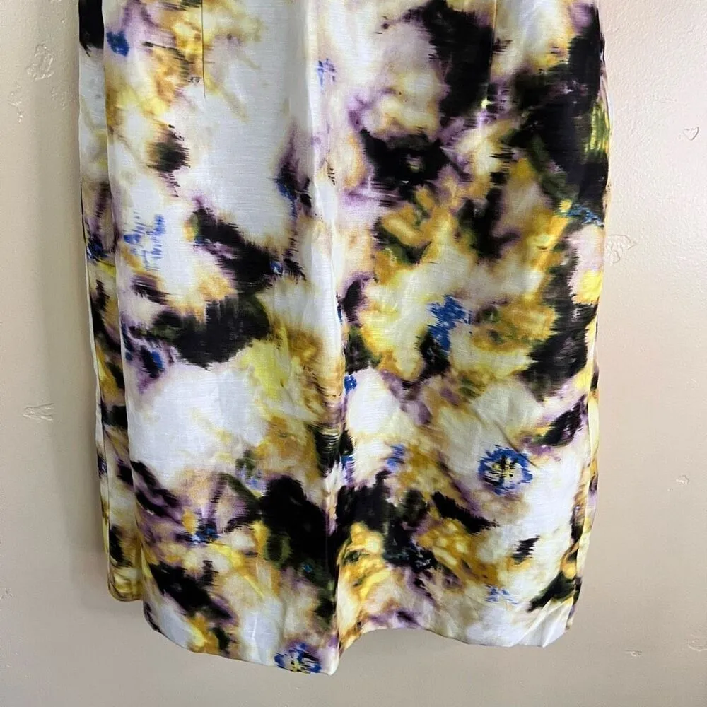 J.Crew Womens Fleurette‎ Bustier Watercolor Mini Silk Dress Size 2 Coquette Purple - Image 3