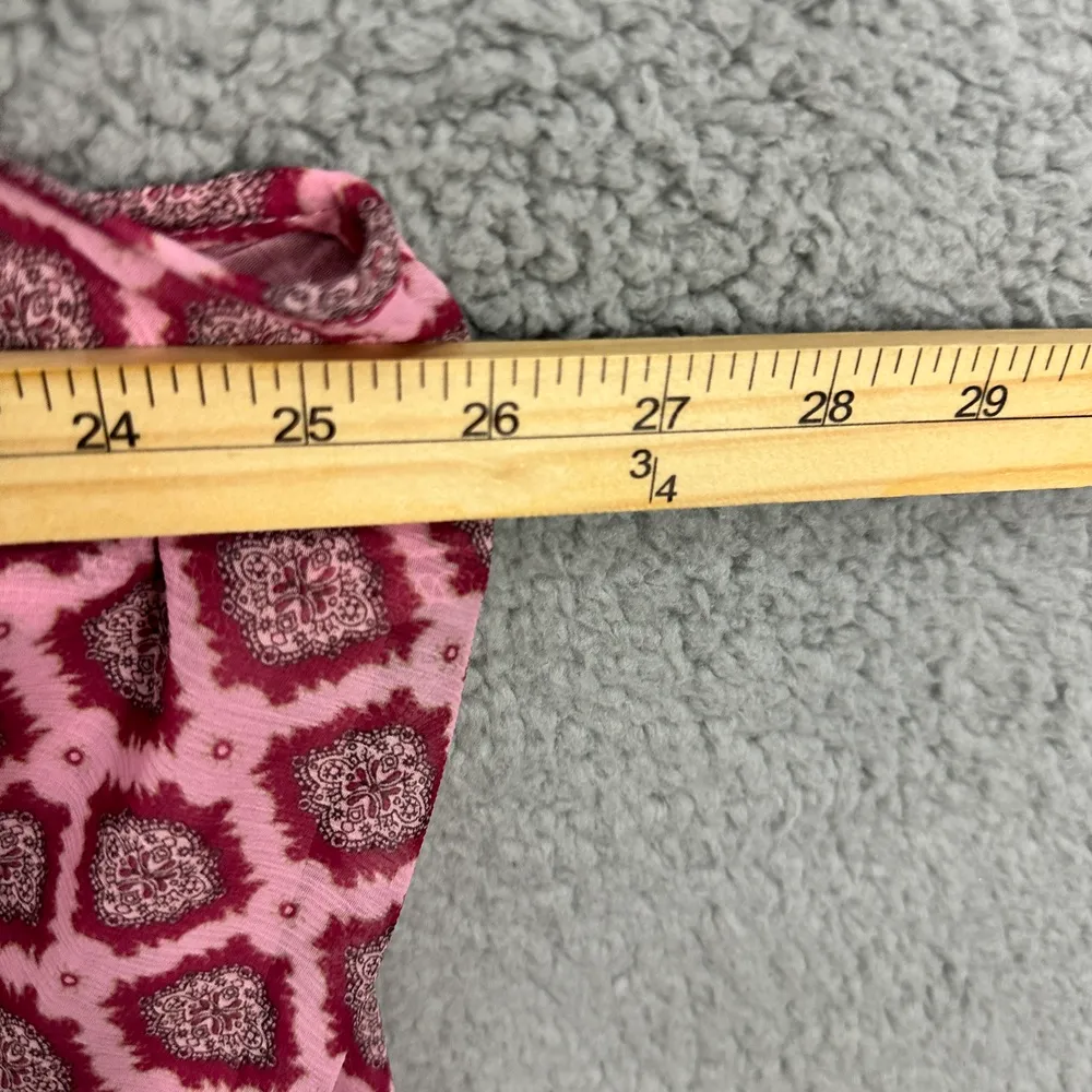 Apt 9 Womens 3X‎ Pink Lace Trim Tank Top Cami Geometric Print Boho Fairy Y2K - Image 6