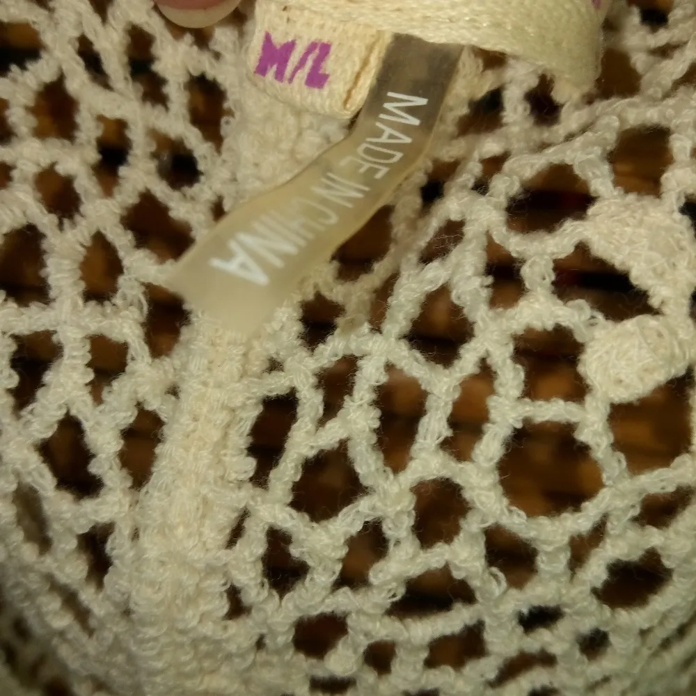 Altr'd State M Creme Crocheted Lace Tank Top Size M - Image 5