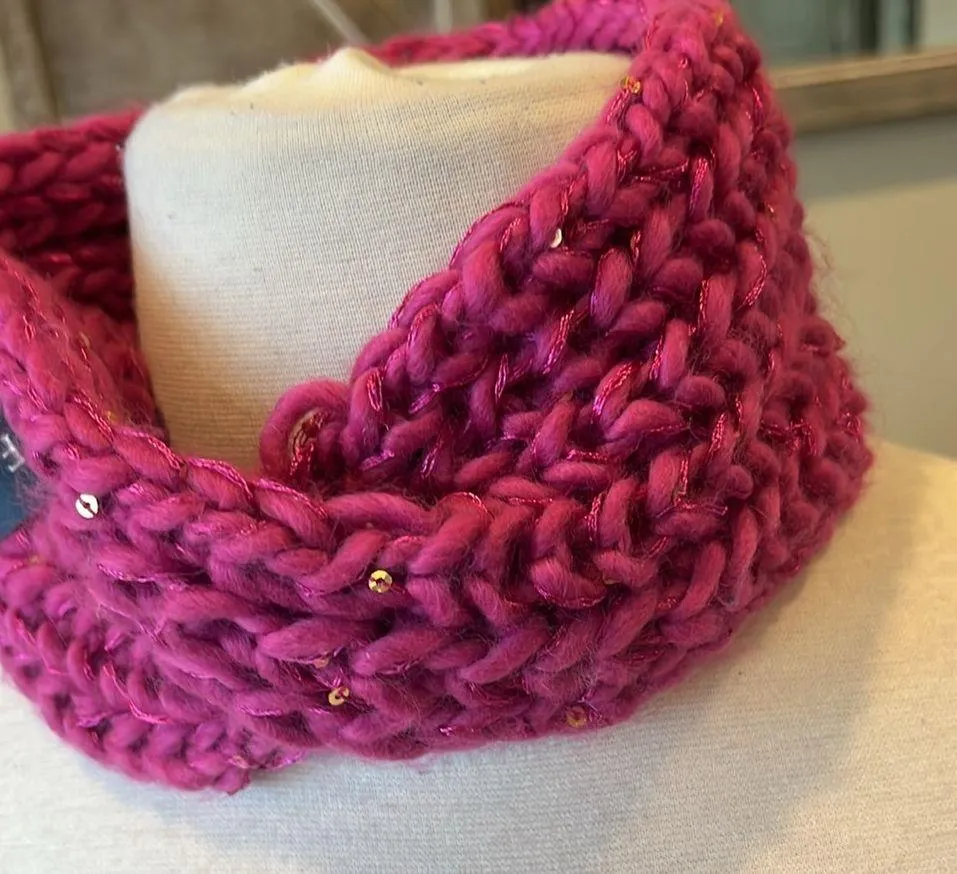 Crochet Pink Headband Ear Muffs Warmer - Image 2