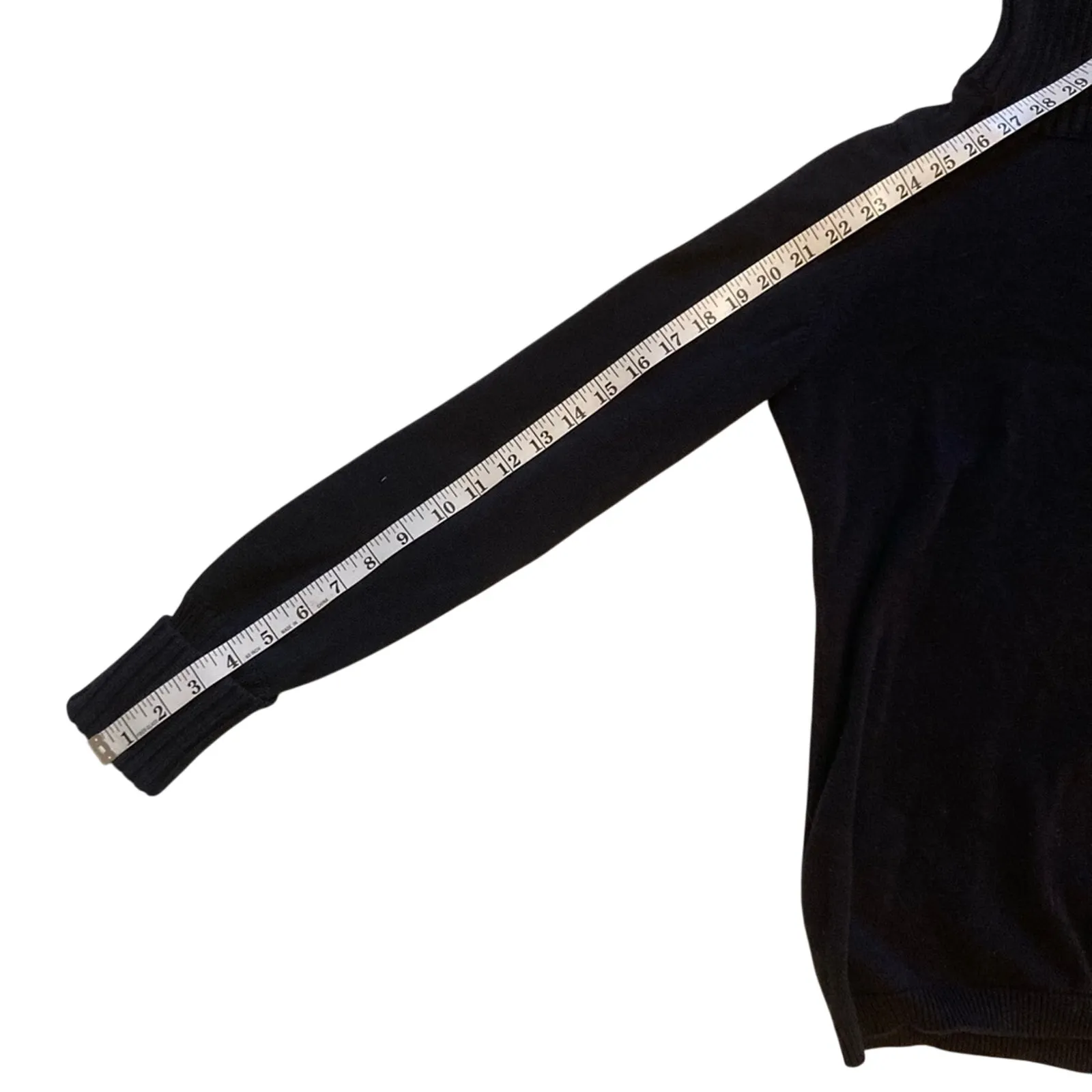 Banana Republic Nautical Ribbed Navy Longsleeve Button Cowl Turtleneck Sweater-S - Image 11