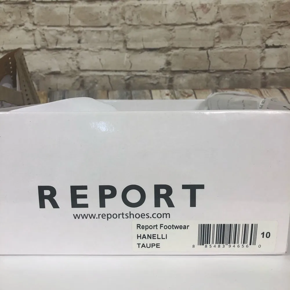 NEW Report Hanelli open toe ankle bootie taupe Size 10 - Image 7