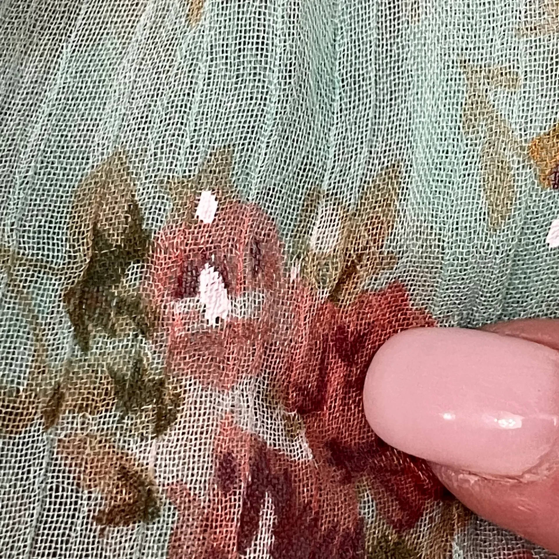 Blue Sleeveless BOHO Floral Croptop Medium - Image 7