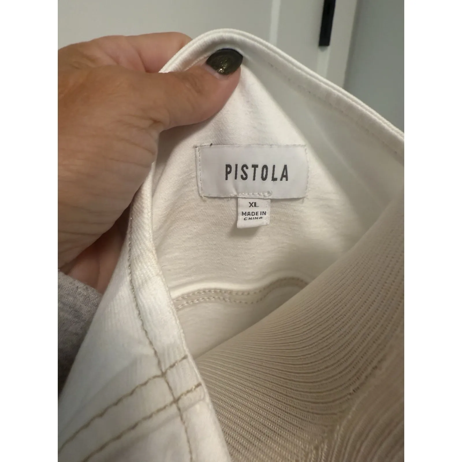 pistola‎ white denim dress xl Size 33 - Image 5