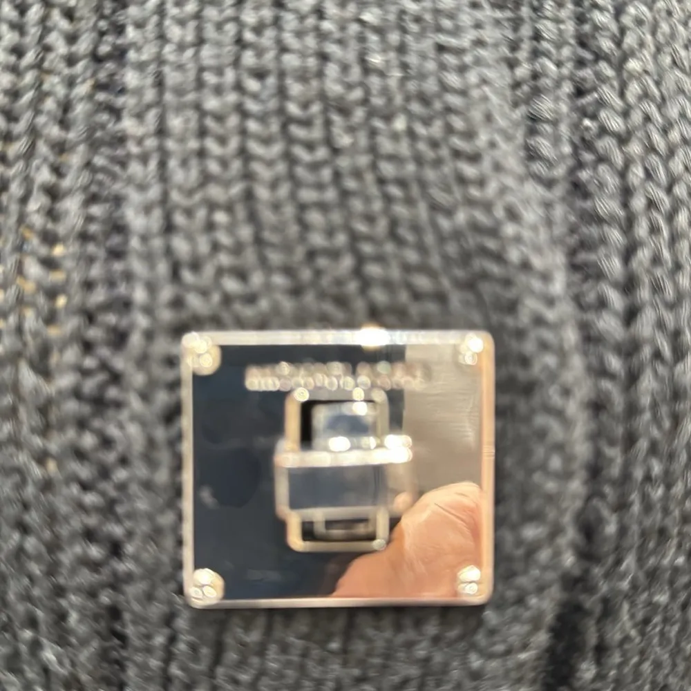 Michael Kors black cotton portrait collar long sleeve cardigan sweater.Size M. Size M - Image 5