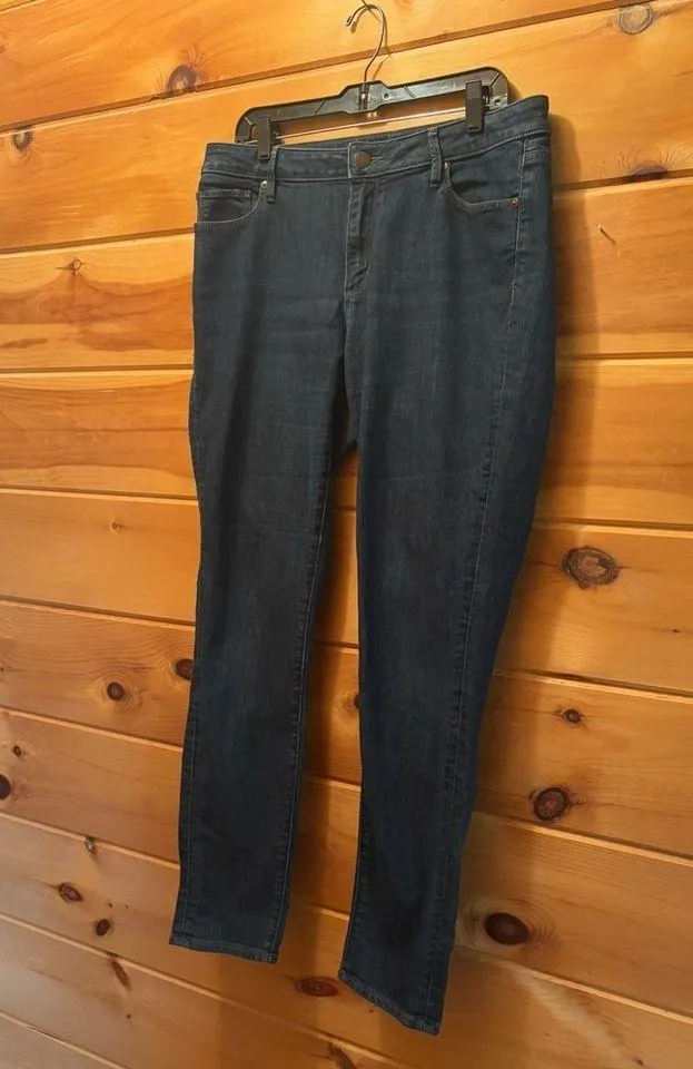 Ann Taylor LOFT womens size 10/30 curvy skinny mid rise denim jeans - Image 2